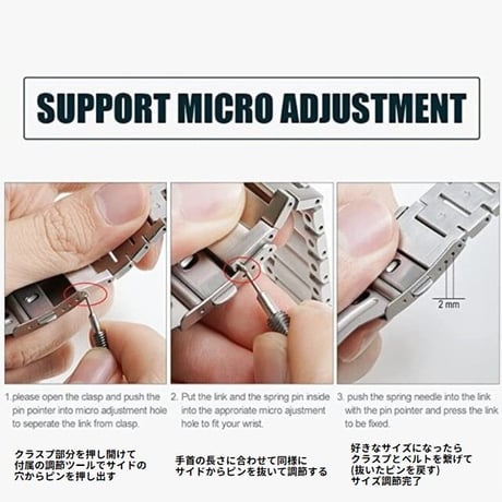 [MO217] ★Apple Watch belt 38mm/41mm/42mm/40mm/44mm/45mm ★ アップルウォッチ 替えベルト ステンレススチール メタリック アクセントホール