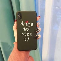 [MD416] ★ iPhone 6 / 6s / 6Plus / 6sPlus / 7 / 7Plus / 8 / 8Plus / X ★ シェルカバー ケース ロゴ モノトーン 手書き風