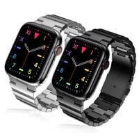 [MO219] ★Apple Watch belt 38mm/41mm/42mm/40mm/44mm/45mm ★ アップルウォッチ 替えベルト 凹凸デザイン メタリック ステンレススチール シンプル