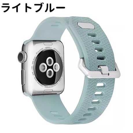 [MO243] ★Apple Watch belt 38mm/40mm/42mm/44mm ★ アップルウォッチ 替えベルト シリコン スポーツバンド 洗える 防水 軽量 通気性