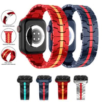 [MO201] ★Apple Watch belt 38mm/41mm/42mm/40mm/44mm/45mm★ アップルウォッチ 替えベルト ステンレススチール センターライン スタイリッシュ