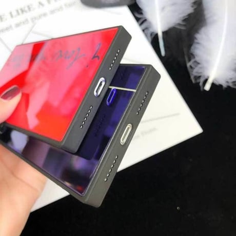 [MD440] ★ iPhone 6 / 6s / 6Plus / 6sPlus / 7 / 7Plus / 8 / 9Plus / X ★ シェルカバー ケース スクエア I love you