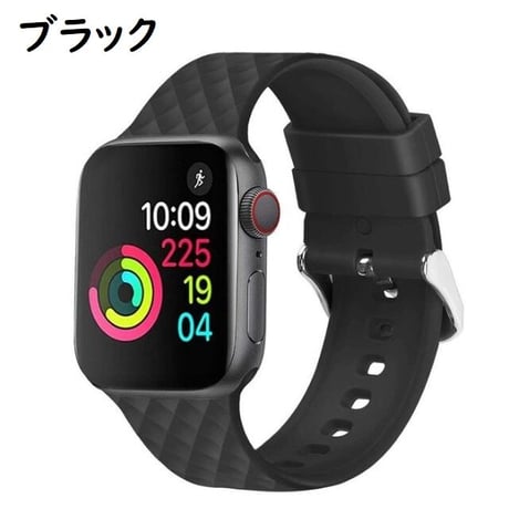 [MO155] ★Apple Watch belt 38mm/42mm/40mm/44mm★ アップルウォッチ 替えベルト シリコン キルティング風 格子柄 シンプル 防水
