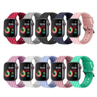 [MO155] ★Apple Watch belt 38mm/42mm/40mm/44mm★ アップルウォッチ 替えベルト シリコン キルティング風 格子柄 シンプル 防水