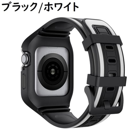 [MO147] ★Apple Watch belt 42mm/44mm★ アップルウォッチ 替えベルト シリコン バンパーバンド一体型 高見え バイカラー