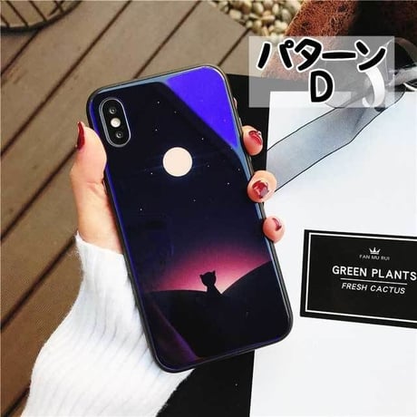 [MD393] ★ iPhone 6 / 6s / 6Plus / 6sPlus / 7 / 7Plus / 8 / 8Plus / X ★ シェルカバー ケース  アート 月 空 アニマル