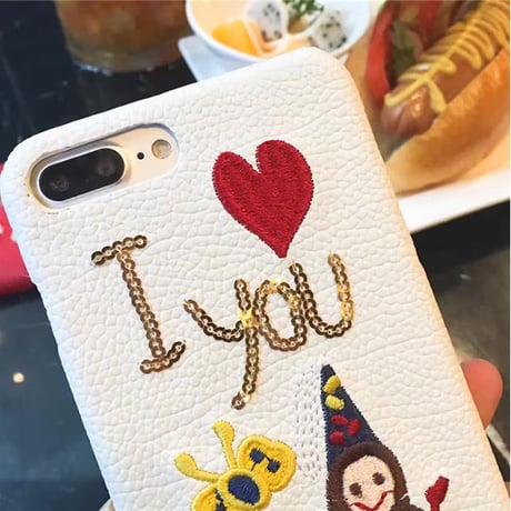 [NW497] ★ iPhone 6 / 6s / 6Plus / 6sPlus / 7 / 7Plus  / 8 / 8Plus ★ シェルカバー ケース お姫様 刺繍 スパンコール ガーリー