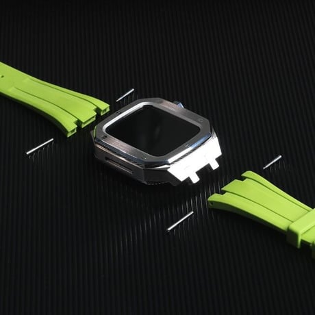 [MO033] ★Apple Watch belt 44mm/45mm★ アップルウォッチ バンパーケース+替えベルト セット シリコン ハイブリッドデザイン カラバリ豊富