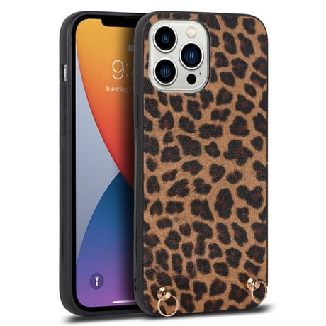 [MO190] ★iPhone7/8/SE(第2.3世代)/12/13/Pro/Pro Max/mini★ iPhoneケース ショルダー レザーストラップ シェル型 ゼブラ ヒョウ 耐衝撃