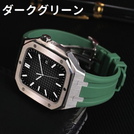 [MO033] ★Apple Watch belt 44mm/45mm★ アップルウォッチ バンパーケース+替えベルト セット シリコン ハイブリッドデザイン カラバリ豊富