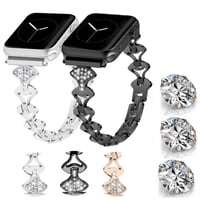 [MO103] ★Apple Watch belt 38mm/41mm/42mm/40mm/44mm/45mm★ アップルウォッチ 替えベルト 華奢 ブレスレット イチョウモチーフ ラインストーン