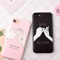 [MD425] ★ iPhone 6 / 6s / 6Plus / 6sPlus / 7 / 7Plus / 8 / 9Plus / X ★ シェルカバー ケース カップル 可愛い ペア