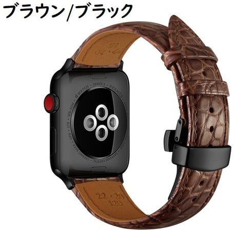 [MO156] ★Apple Watch belt 38mm/42mm/40mm/44mm★ アップルウォッチ 替えベルト レザー クロコダイル型 高級感 通勤 通学