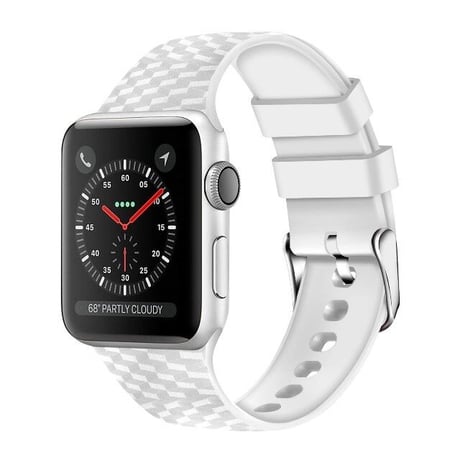 [MO153] ★Apple Watch belt 38mm/42mm/40mm/44mm★ アップルウォッチ 替えベルト シリコン トリックアート風 ダイヤ柄 防水