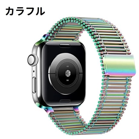 [MO233] ★Apple Watch belt 38mm/40mm/41mm/42mm/44mm/45mm ★ アップルウォッチ 替えベルト 梯子状 ソロループ マグネット式 ステンレススチール