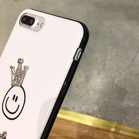 [NW365] ★ iPhone 6 / 6s / 6Plus / 6sPlus / 7 / 7Plus / 8 / 8Plus ★ シェルカバー ケース クラウン スマイル マーク ニコちゃん