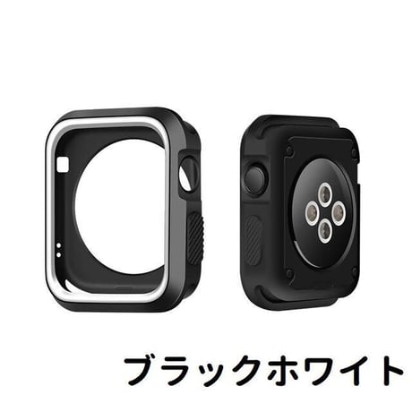 [MO011] ★Apple Watch Bumper Case 38mm/41mm/42mm/40mm/44mm/45mm★ アップルウォッチ バンパーケース シリコン ラインアクセント