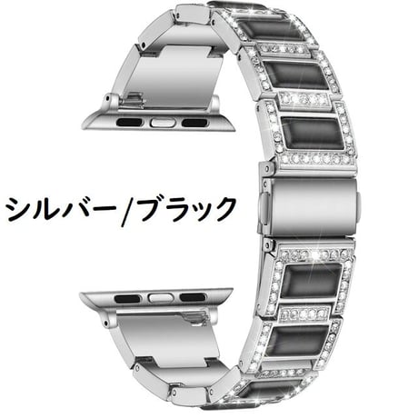 [MO105] ★Apple Watch belt 38mm/41mm/42mm/40mm/44mm/45mm★ アップルウォッチ 替えベルト 宝石風 ストーン風 ラインストーン ステンレススチール