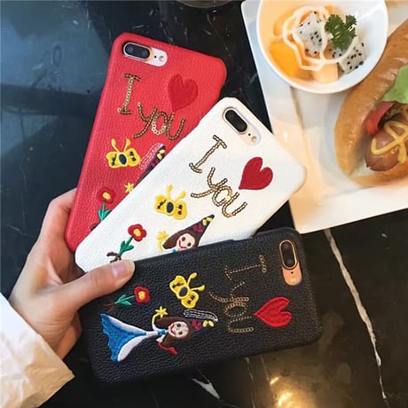 [NW497] ★ iPhone 6 / 6s / 6Plus / 6sPlus / 7 / 7Plus  / 8 / 8Plus ★ シェルカバー ケース お姫様 刺繍 スパンコール ガーリー