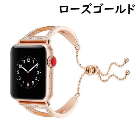 [MO114] ★Apple Watch belt 38mm/41mm/42mm/40mm/44mm/45mm★ アップルウォッチ 替えベルト 三角 ラインストーン ボールチェーン ステンレススチール