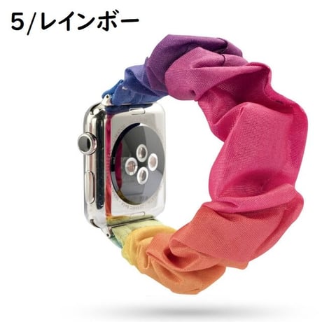 [MO113-2] ★Apple Watch belt 38mm/41mm/42mm/40mm/44mm/45mm★ アップルウォッチ 替えベルト シュシュバンド 無地 グラデーション ファー