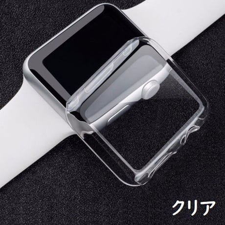 [MO166] ★Apple Watch Bumper Case 38mm/42mm/40mm/44mm★ アップルウォッチ バンパーケース クリア クリアブラックプロテクター