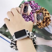 [MO113-3] ★Apple Watch belt 38mm/41mm/42mm/40mm/44mm/45mm★ アップルウォッチ 替えベルト シュシュバンド アニマル柄 ヒョウ柄 レオパード