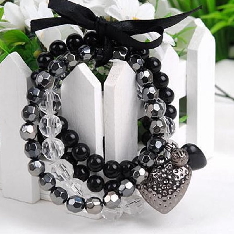 ラリマーハートのバングル ベアチャーム ハートブレスレット おまとめ3点 出品 オーダーメイド 名入れ ハート ブレスレット ペア ブレスレット