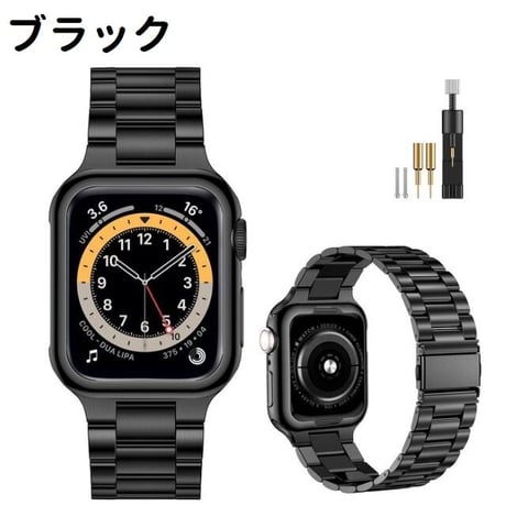 [MO205] ★Apple Watch belt 38mm/41mm/42mm/40mm/44mm/45mm ★ アップルウォッチ 替えベルト メタリック ステンレススチール 調節ツール付き