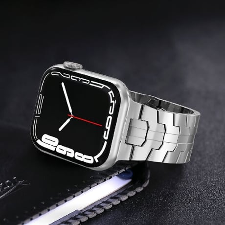 [MO073] ★Apple Watch belt 38mm/40mm/41mm/42mm/44mm/45mm★ アップルウォッチ バンパーケース+ステンレスベルト セット メタリック スタイリッシュ
