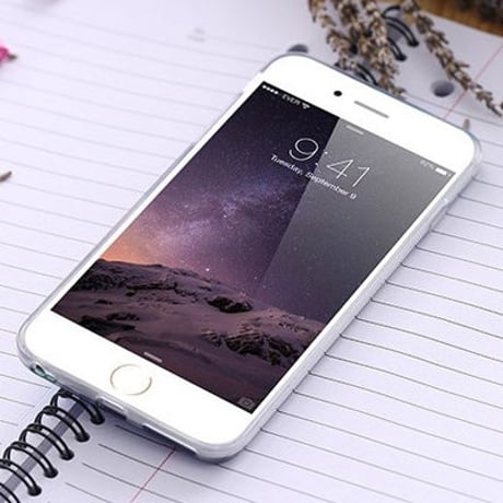 【HY003】★ iPhone 6 / iPhone 6 plus ★ ソフトケース ( オーロラ ピンク )  クリア おしゃれ キレイ 大人 シンプル