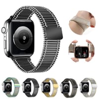 [MO233] ★Apple Watch belt 38mm/40mm/41mm/42mm/44mm/45mm ★ アップルウォッチ 替えベルト 梯子状 ソロループ マグネット式 ステンレススチール
