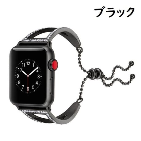 [MO114] ★Apple Watch belt 38mm/41mm/42mm/40mm/44mm/45mm★ アップルウォッチ 替えベルト 三角 ラインストーン ボールチェーン ステンレススチール