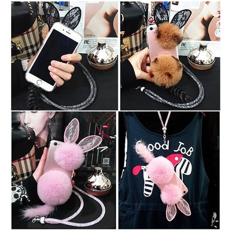[NW579] ★ iPhone  SE / 5 /5s /6 / 6s / 6Plus / 6sPlus / 7 / 7Plus  / 8 / 8Plus / X ★ シェルカバー ケース うさ耳