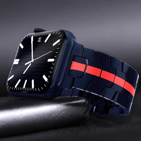 [MO201] ★Apple Watch belt 38mm/41mm/42mm/40mm/44mm/45mm★ アップルウォッチ 替えベルト ステンレススチール センターライン スタイリッシュ