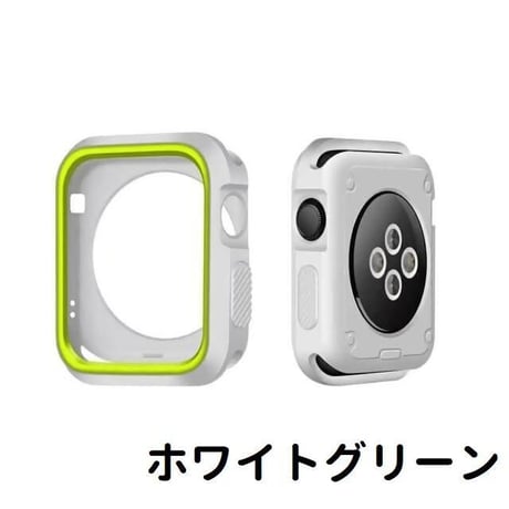 [MO011] ★Apple Watch Bumper Case 38mm/41mm/42mm/40mm/44mm/45mm★ アップルウォッチ バンパーケース シリコン ラインアクセント