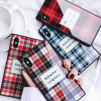 [MD450] ★ iPhone 6 / 6s / 6Plus / 6sPlus / 7 / 7Plus / 8 / 9Plus / X ★ シェルカバー ケース チェック スクエア スタイリッシュ