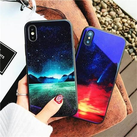 [MD393] ★ iPhone 6 / 6s / 6Plus / 6sPlus / 7 / 7Plus / 8 / 8Plus / X ★ シェルカバー ケース  アート 月 空 アニマル