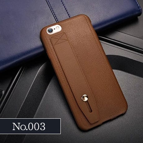 【AO081】★ iPhone6 / 6Plus / 6s / 6sPlus ★ ベルト付き 落下防止 レザー調 iPhoneケース