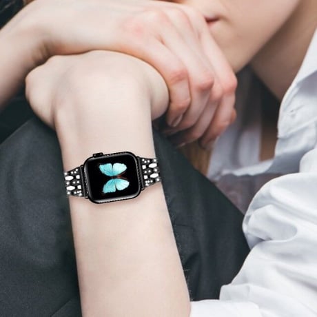[MO108] ★Apple Watch belt 38mm/41mm/42mm/40mm/44mm/45mm★ アップルウォッチ 替えベルト ラインストーン ハイブリッド ラメ ブレスレット