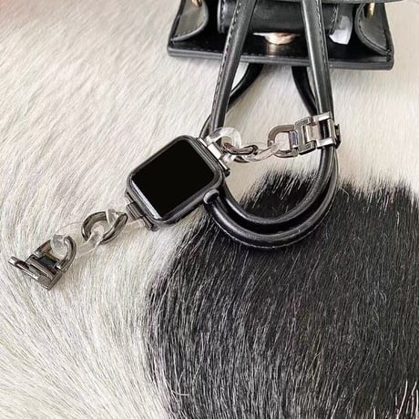 [MO244] ★Apple Watch belt 38mm/40mm/41mm/42mm/44mm/45mm ★ アップルウォッチ 替えベルト チェーン 大理石風 ストーン風 ニュアンスカラー