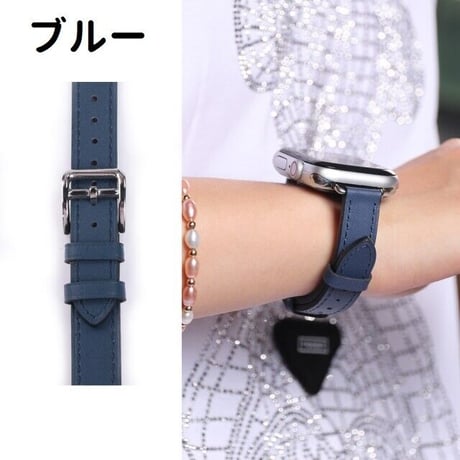 [MO032] ★Apple Watch belt 38mm/41mm/42mm/40mm/44mm/45mm★ アップルウォッチ 替えベルト レザー スリム ステッチ シンプル