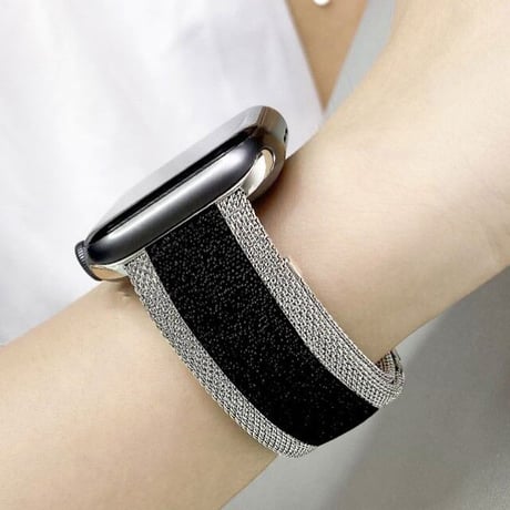 [MO146] ★Apple Watch belt 38mm/42mm/40mm/44mm★ アップルウォッチ 替えベルト ミラネーゼループ メッシュ ステンレススチール