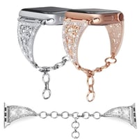 [MO134] ★Apple Watch belt 38mm/41mm/42mm/40mm/44mm/45mm★ アップルウォッチ 替えベルト トライアングル ラインストーン ブレスレット 高見え