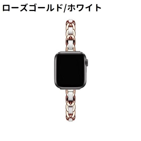 [MO238] ★Apple Watch belt 38mm/40mm/42mm/44mm ★ アップルウォッチ 替えベルト レザーチェーン 細ベルト 異素材ミックス ブレスレット 高見え