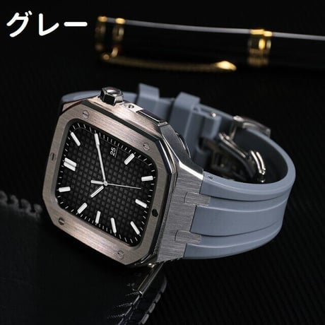 [MO033] ★Apple Watch belt 44mm/45mm★ アップルウォッチ バンパーケース+替えベルト セット シリコン ハイブリッドデザイン カラバリ豊富