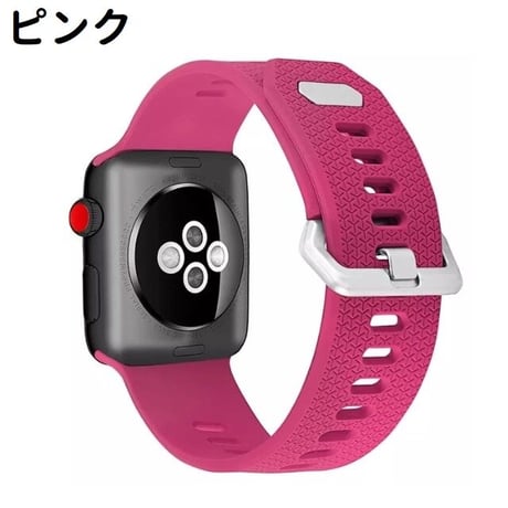 [MO243] ★Apple Watch belt 38mm/40mm/42mm/44mm ★ アップルウォッチ 替えベルト シリコン スポーツバンド 洗える 防水 軽量 通気性
