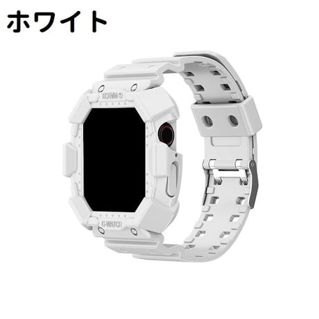 [MO235] ★Apple Watch belt 38mm/40mm/42mm/44mm ★ アップルウォッチ バンパーバンド一体型 シリコン 防水 ゴツめ 耐衝撃 ストリート スポーティー