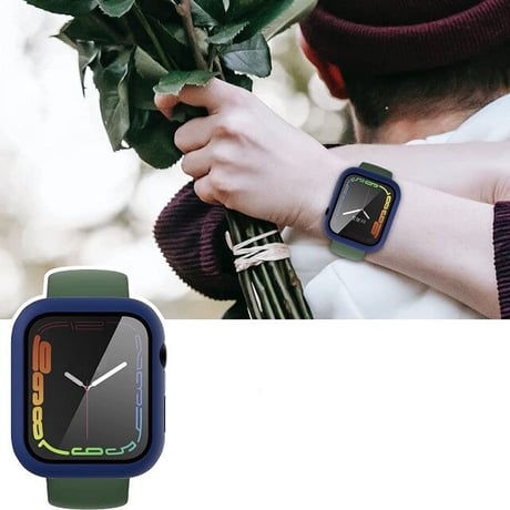 [MO037] ★Apple Watch Bumper Case 41mm/45mm★ アップルウォッチ バンパーケース プロテクター スリム シンプル カラバリ豊富