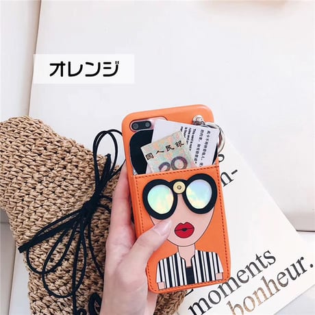[NW367] ★ iPhone 6 / 6s / 6Plus / 6sPlus / 7 / 7Plus / 8 / 8Plus ★ シェルカバー ケース おしゃれ ガール キャップ 帽子